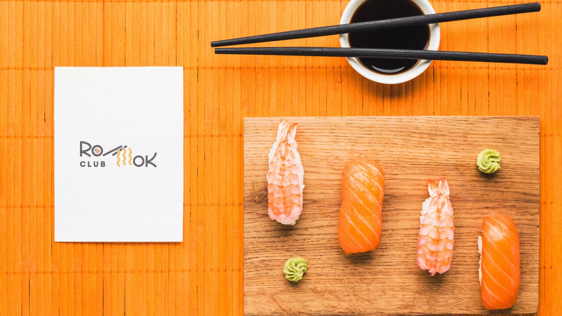 Создание логотипа суши-бара «Roll Wok Club» в Тюмени