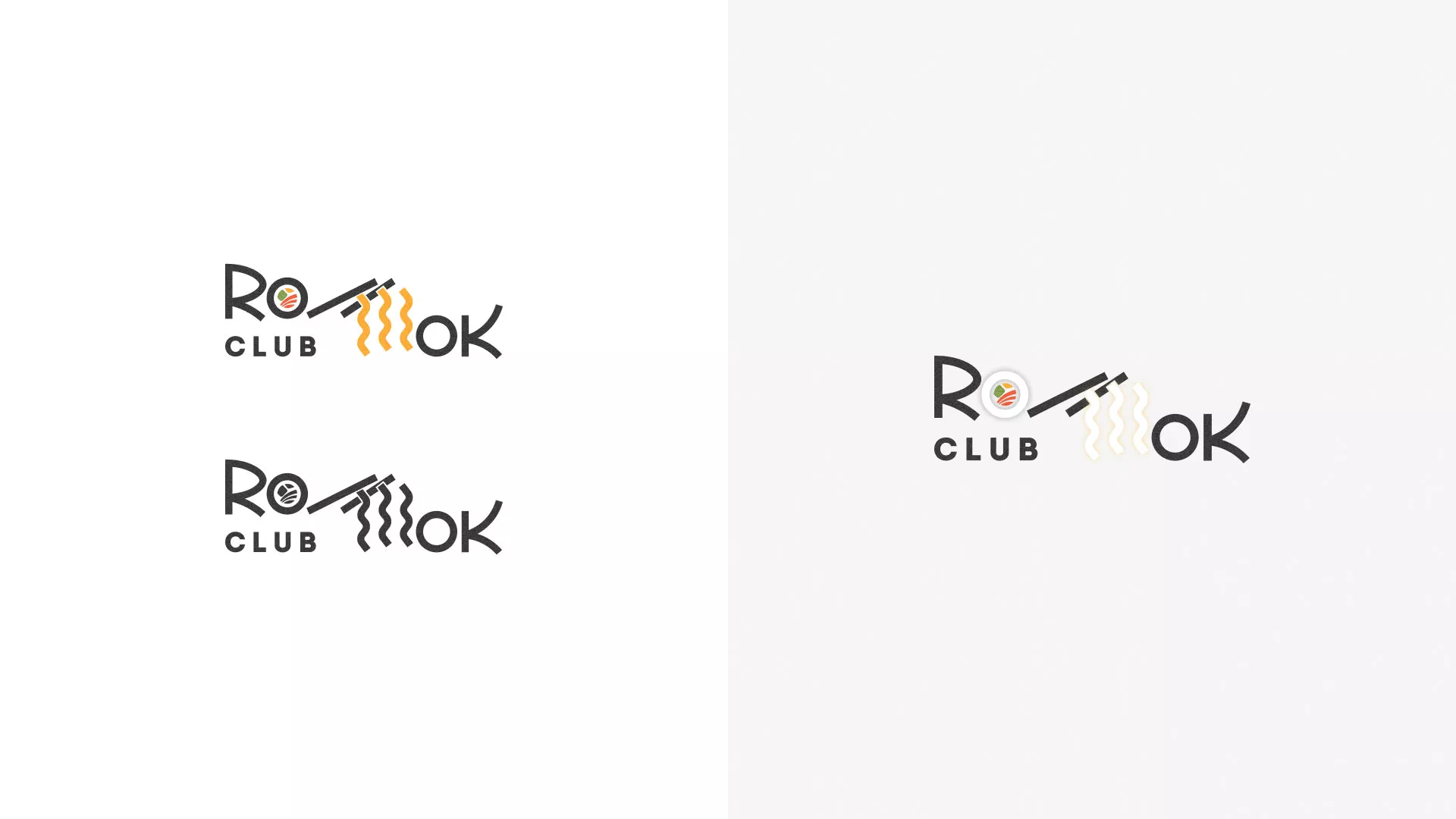 Создание логотипа суши-бара «Roll Wok Club» в Тюмени