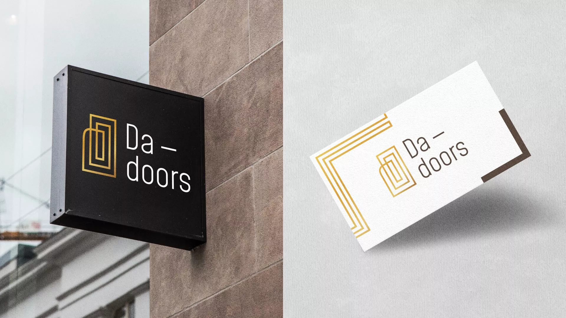 Разработка логотипа для компании «DA-DOORS» в Тюмени
